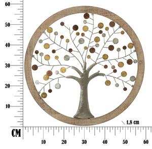 Decoratiune de perete Life Tree I Natural, Ø59 cm