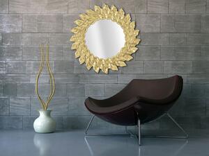 Oglinda decorativa din metal Petal Auriu, Ø73 cm
