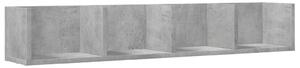 Dulap de perete, gri beton, 99x18x16,5 cm, lemn compozit