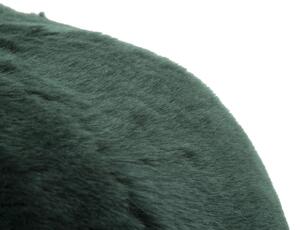 Taburet tapitat cu stofa Plush Verde inchis, Ø50xH30 cm