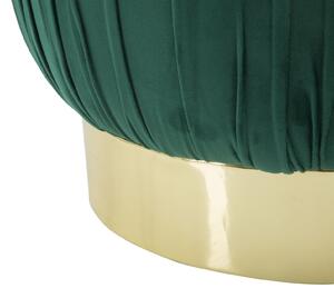 Taburet tapitat cu stofa, cu spatiu de depozitare Paris Verde, Ø 41xH41 cm