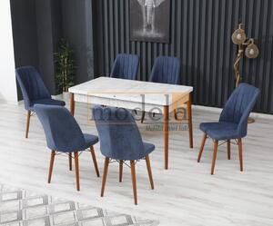 Set Masa Extensibila cu 6 scaune, Venetia Modella Albastru
