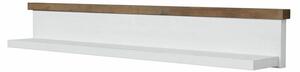 Etajera Newcastle, lemn masiv, maro/alb, 24,5 x 160 x 22 cm
