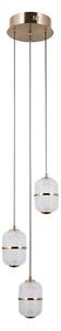 ITALUX PND-34375-3-HBR - Lustru LED suspendat pe cablu ALANI 3xLED/5W/230V 3000K auriu