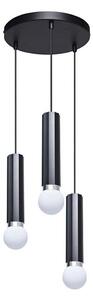 ITALUX PND-33849-3R-BK - Lustra MACERA suspendată pe cablu, 3xE27/40W/230V, neagră