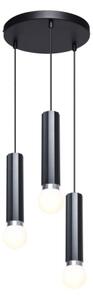 ITALUX PND-33849-3R-BK - Lustra MACERA suspendată pe cablu, 3xE27/40W/230V, neagră