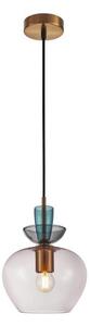 ITALUX PND-31882-1-GD-PK - Pendul FANDA pe cablu 1xE27/40W/230V, auriu/gri fumuriu