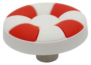 Buton mobilier copii Colacel de salvare, 46x46x24 mm