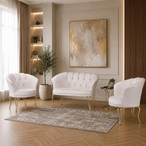 Set canapea Viena 2+1+1Homs textil bej-auriu,30703