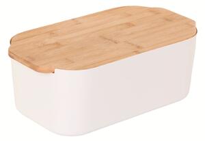 Cutie de paine cu capac din bambus, 33 x 18,5 x 12 cm