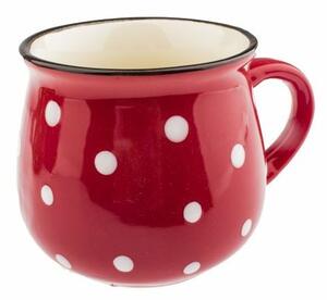 Cană ceramică Dots 75 ml, roșu, 75 ml