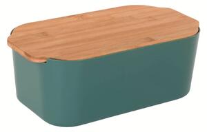 Cutie de paine cu capac din bambus, 33 x 18,5 x 12 cm