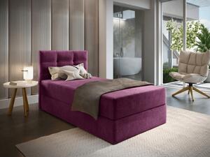 Pat tapitat boxspring GLORIEN 80x200 cm purpuriu Saltele: Saltea cu arcuri Bonell