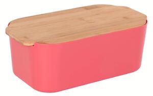 Cutie de paine cu capac din bambus, 33 x 18,5 x 12 cm