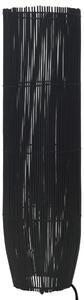 Lampă de podea, negru, 52 cm, răchită, E27