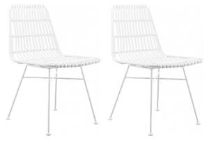Set de 2 scaune Costa, alb, 47 x 83 x 61 cm