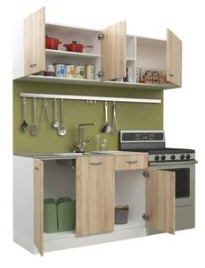 Set haaus Kara, Stejar Sonoma/Alb, L 180 cm