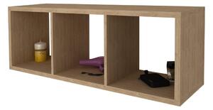 Etajera haaus Lira, 3 Casete, 25mm, Lemn Natural, 113 x 40 x 30 cm