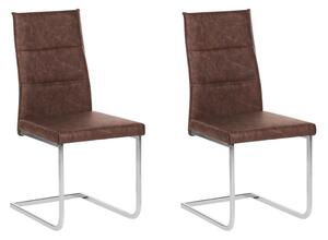 Set de 2 scaune Rockford, maro inchis, 44 x 59 x 97 cm