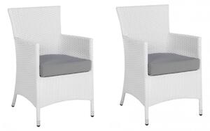 Set de 2 scaune Italia, alb/gri, 46 x 60 x 86 cm
