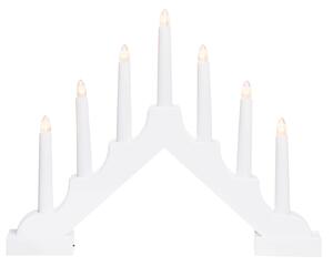 Candelă adventistă LED, 7 lumini, 29 cm, albă