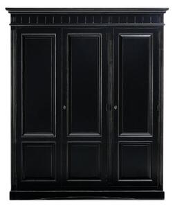 Dressing Ancelin, lemn masiv, negru, 201 x 170 x 60 cm