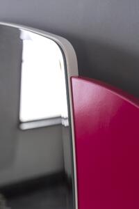 Comoda din pal cu 4 sertare si oglinda, pentru fete si tineret, Yakut Alb / Roz, l79xA50xH165 cm