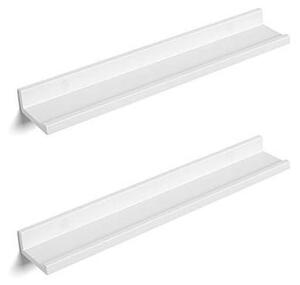 Set 2 rafturi suspendate, Songmics, LWS60WT, Alb, 60 x 10 cm