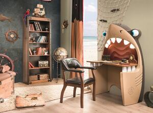 Masa de birou din pal, pentru copii, Pirate Shark Maro, L102xl61xH158 cm