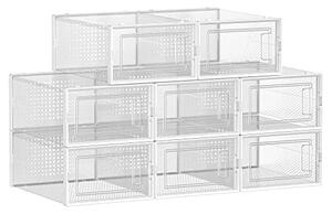 Pantofar din plastic, Songmics, Alb, 33.3x23x14 cm
