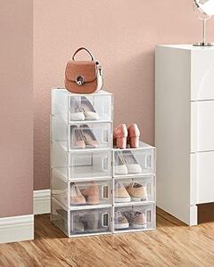 Pantofar din plastic, Songmics, Alb, 33.3x23x14 cm