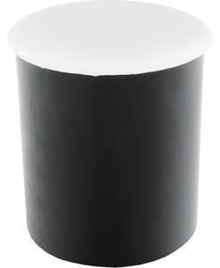 Măsuţă de cafea, alb și negru, lucioasa, 130x70x45 cm TP96132