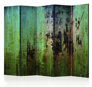 Paravan Chappel, lemn masiv, verde, 172 x 225 x 3 cm