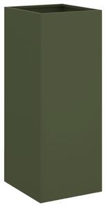 Jardinieră, verde măsliniu, 32x29x75 cm, oțel laminat la rece