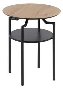 Masa de cafea din MDF si metal Goldington Oak / Black, Ø 45xH55 cm