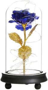 Cupola cu trandafir Lucoss, LED, auriu/albastru, 21,5 x 11 cm