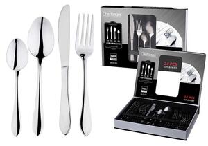 Set Tacamuri din Inox 24 Piese Cutie Eleganta Inchidere Magnetica