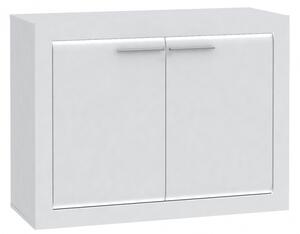 Cabinet din pal, cu 2 usi Livinglight Alb, l103xA41,4xH79 cm