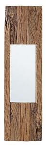 Oglinda de perete Rafter, lemn/sticla, maro, 25 x 4 x 90 cm