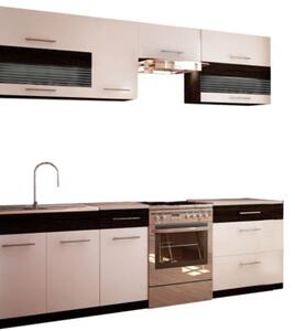 Mobilier de bucătărie, alb/wenge, JURA NEW B ZS 2,6m