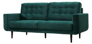 Canapea fixa tapitata cu stofa, 3 locuri Cooper Velvet Verde, l203xA87xH90 cm