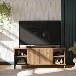 Comodă TV maro cu aspect de lemn de nuc 136x53 cm Farnsworth - Queer Eye