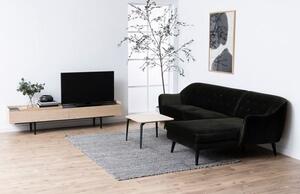 Comoda TV cu 2 usi rabatabile stejar natur/negru Connect