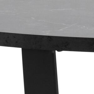 Masa dining rotunda marmura 110 cm negru Amble