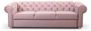 Canapea extensibila 3 locuri roz/alb Valentino