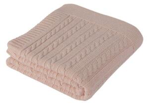 Pătură din amestec de bumbac pentru copii Homemania Decor Lexie, 90 x 90 cm, roz