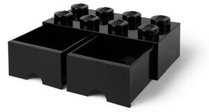 Cutie depozitare cu 2 sertare LEGO®, negru