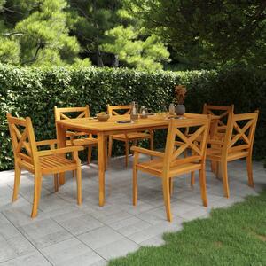 Set mobilier de grădină, 7 piese, lemn masiv de acacia