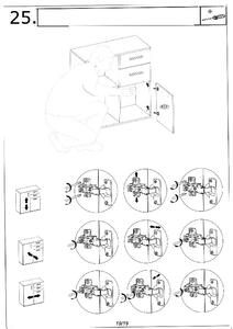 Comodă cu 2 sertare și 2 uși, sonoma și alb, 80x35x82 cm - TP237429