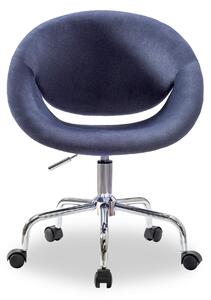 Scaun de birou pentru copii, tapitat cu stofa Relax Navy Blue, l61xA54xH88-95 cm